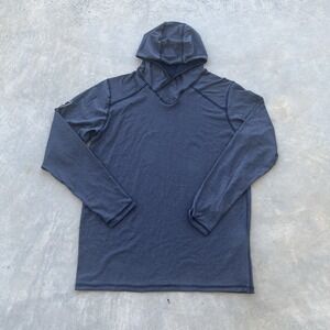 DragonWear FR Men's Large Pro Dry Tech LS Shirt Hoodie Blue Heather Cat 2 Arc 8